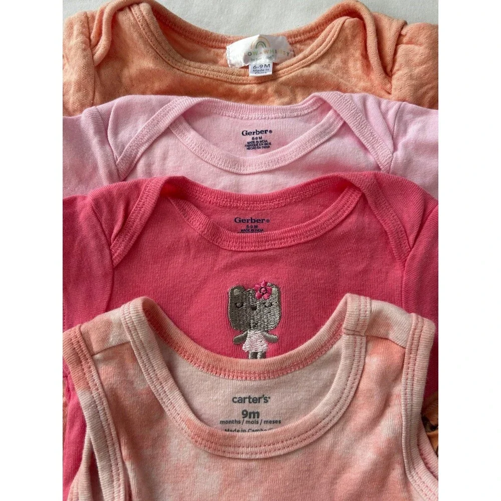 Carters months bodysuits